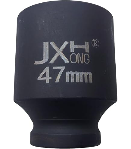 Sunex 447M 3/4" Drive Standard 6-Point Metric Impact Socket – 47mm, Chrome Molybdenum Alloy Steel, Radius Corner Design