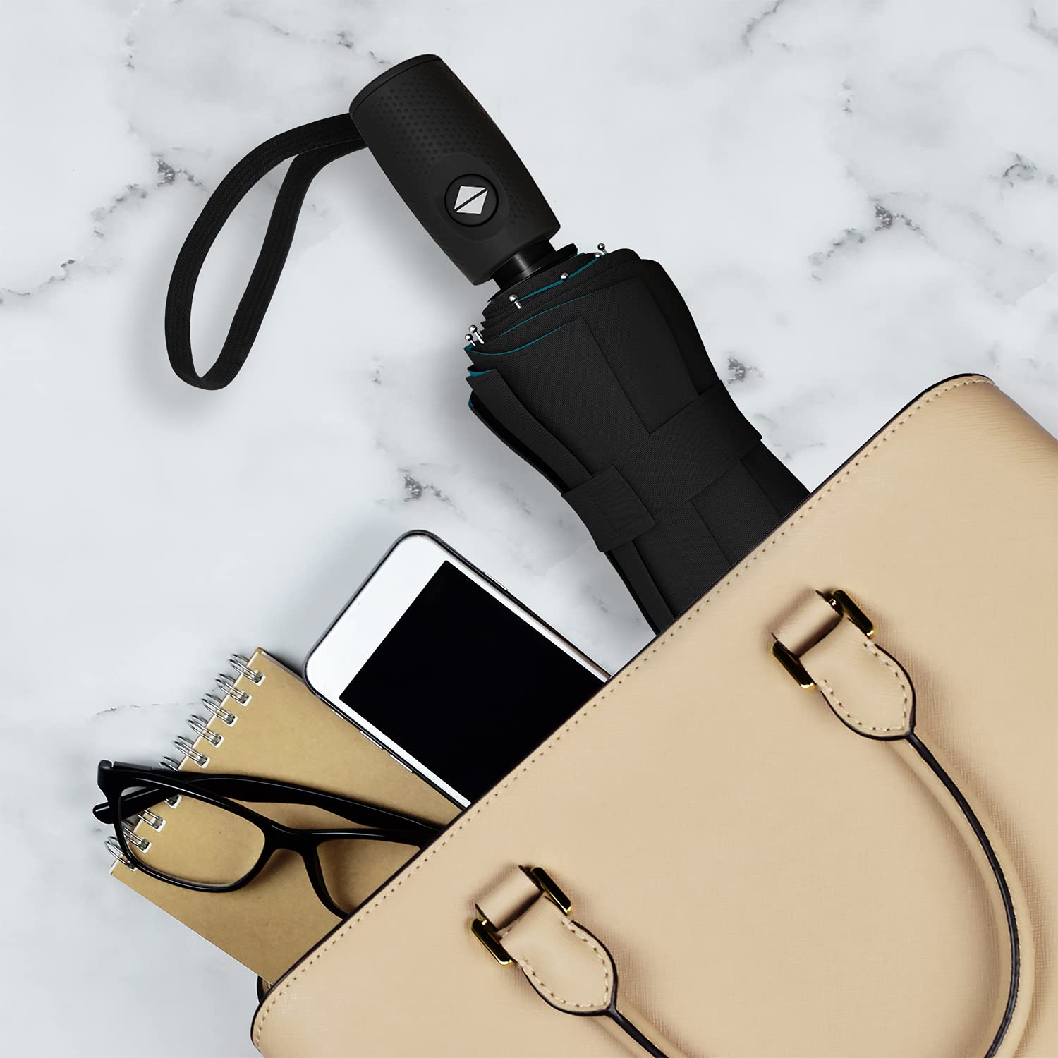Repel Umbrella The Original Portable Travel Umbrella - Umbrellas for Rain Windproof, Strong Compact Umbrella for Wind and Rain - Perfect For On-the-Go