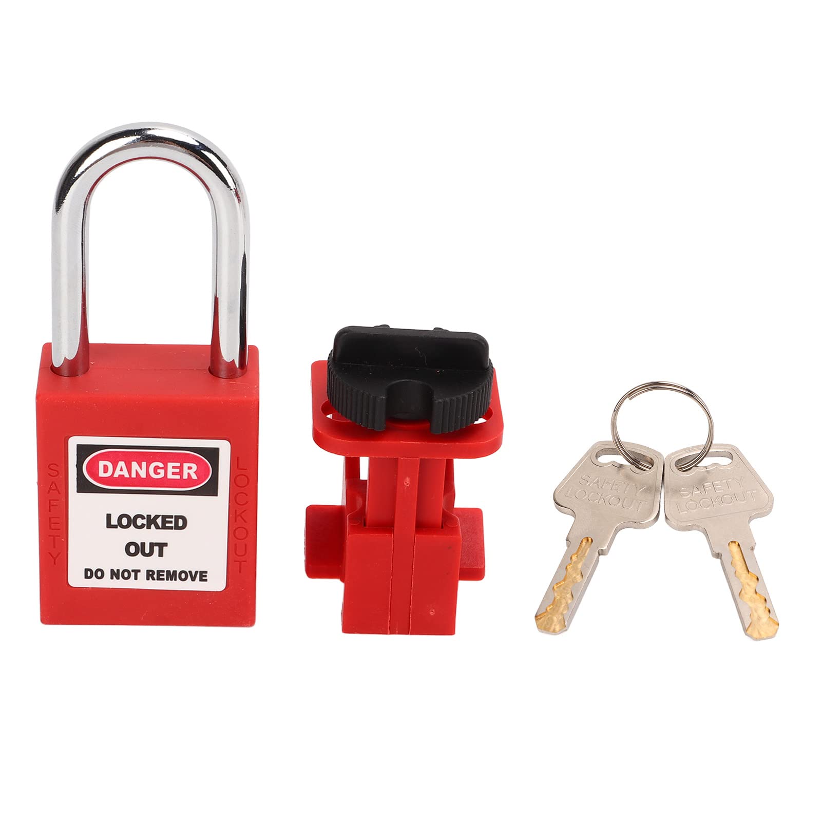 Circuit Breaker Lockout Device, Nylon PA Body Chrome Plated Lock Beam Universal Circuit Breaker Lock Lockout And Tagout Kits for Industrial