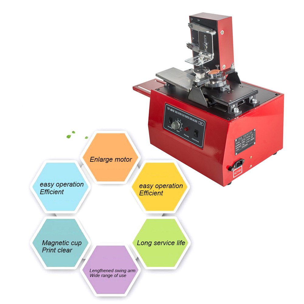Amazon.com: Enshey Pad Printer Machine 10-60 Strokes/ Mins Electric Desktop  Pad Printing Machine 15 x 30 mm Move Ink Printing Machine Date Coder Lot  Number ...