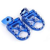 Hopider CNC Wide Foot Pegs MX for YZ85 2002-2019, YZ125 1997-2017 | YZ250 1998-2019, YZ250F 2001-2019, YZ426F 2000-2002, YZ450F YZ125X YZ250X YZ250FX YZ450FX WR250F WR400F WR426F WR450F,Blue