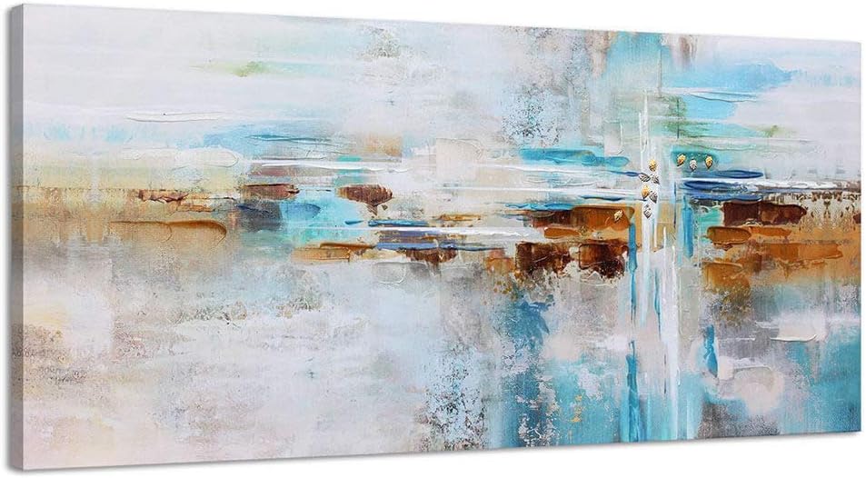 Large Abstract Painting Canvas Wall Art Picture Print Decoration for Living Room Gray Themed Modern Hand Painted Artwork Hang in Bedroom Office Home Decor