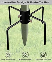 Garbuildman Pole Stabilizer Stand Base with 4