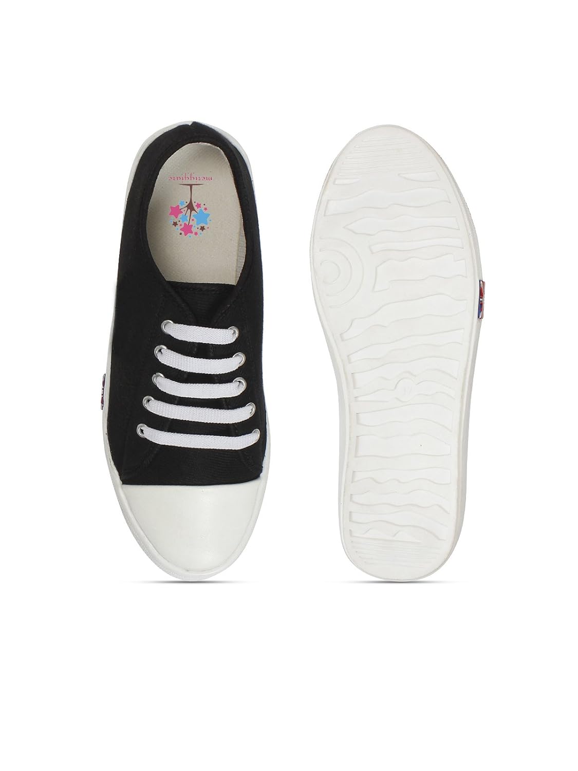 meriggiare women black canvas sneakers