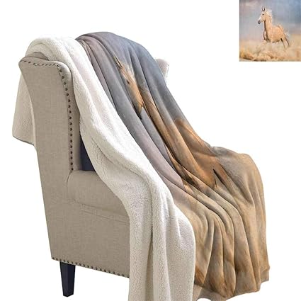 Amazon Com Horses Cashmere Velvet Palomino Horse In Sand Desert
