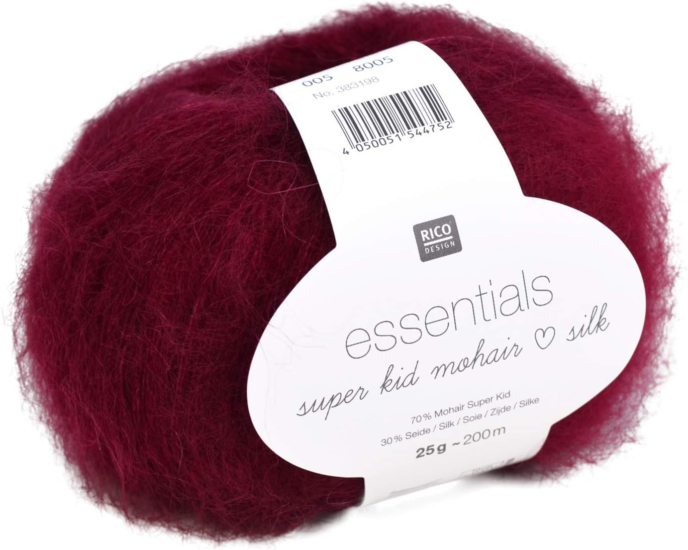Rico Essentials Super Kid Mohair Loves Silk, FB. 005 Bordeaux, fil