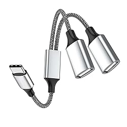USB C Male to Dual USB A Female Adapter, USB C to