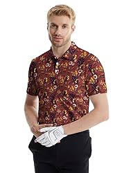 Xdceu Skull Golf Shirts for Men - Halloween