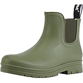 Showave Ankle Rain Boots Women Garden Booties Waterproof Slip on Rubber Boot Lightweight