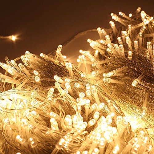 80 LED String Lights,WONFAST 10M LED Battery Power Operated Fairy Twinkle Decorative Light with 2 Modes for Party Wedding Chirstmas Tree Patio Home Garden (Warm White) - Thumbnail 2