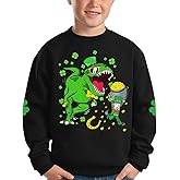BesserBay Boys Girls Valentine's Day Heart Printed Mardi Gras Sweatshirt St. Patrick’s Lucky Shamrock Pullover Tops