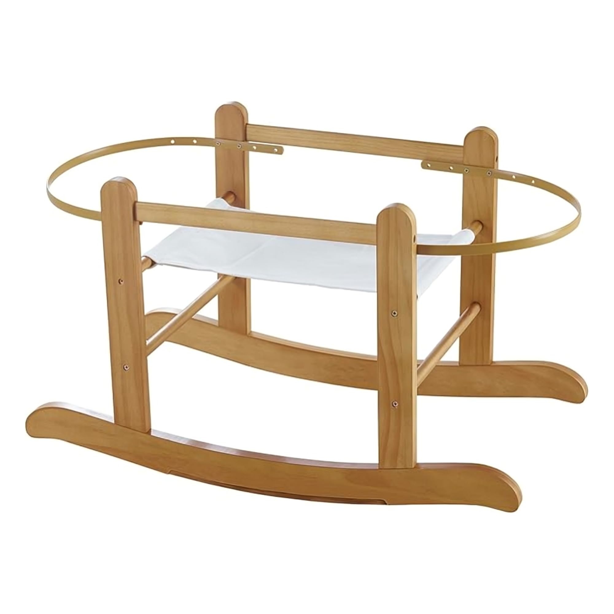 Kinder Valley Moses Basket Stand - Little Gem Moses Basket Rocking Stand, Solid Pinewood, Smooth Rocking Motion, Fits Majority of Palm & Wicker Moses Baskets | (Natural)
