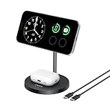 Anker MagSafe Compatible MagGo Charger Stand, iPhone 17 Wireless Charger, 2-in-1 Charging Station, Qi2 Certified 15W Fast Charging, for iPhone 17/16/15/14/13/12, AirPods Pro (Black, No Adapter)