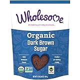 Wholesome Organic Dark Brown Sugar, Fair Trade, Non GMO & Gluten Free, 1.5 lb (Pack of 1)