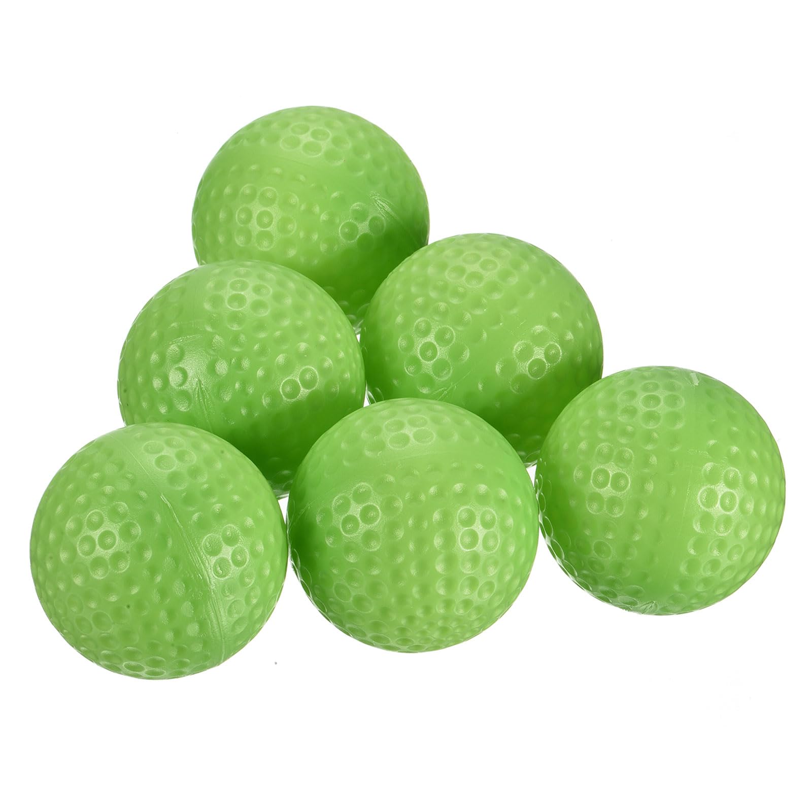 M METERXITY 16 Pack Golf Practice Ball - Plastic Hollow Limited Flight Training Balls, Light & Soft, Apply to Indoor Training/Hitting Mat (41mm, Light Green)