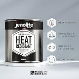 Jenolite Heat Resistant Matt Black Paint 500ml 650C Multi-Surface BBQ Stoves view 2