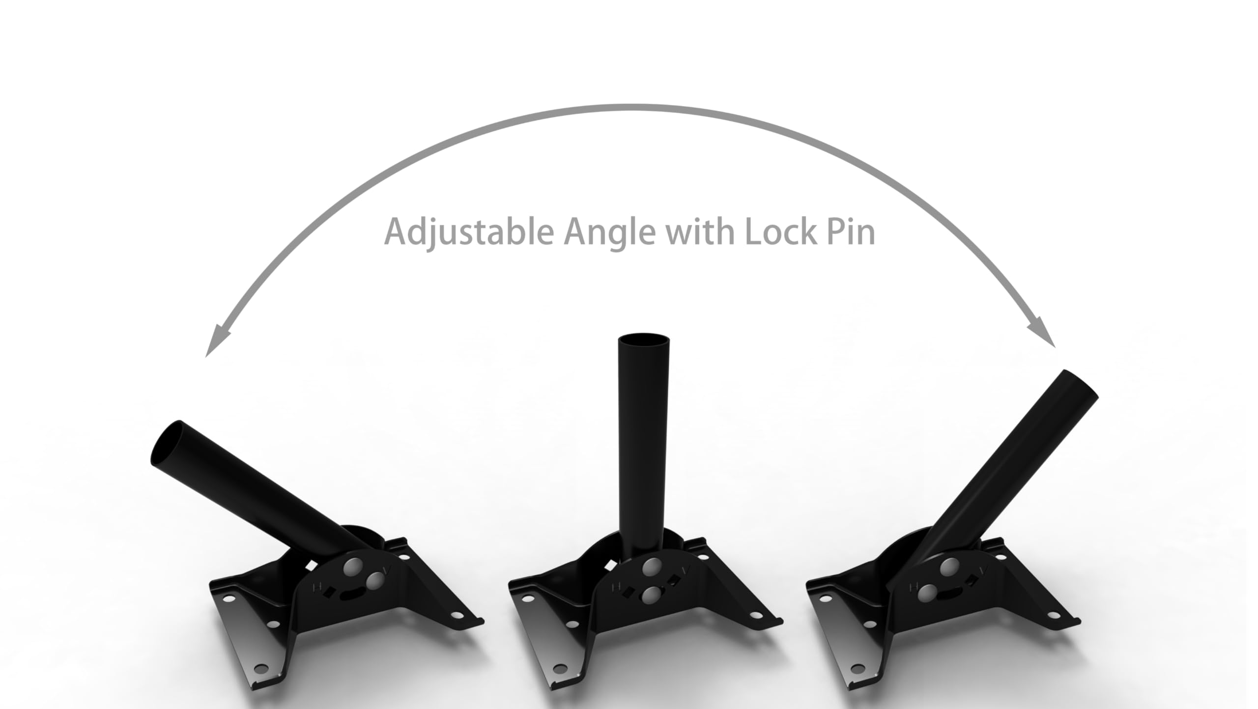 Adjustable Outdoor Antenna Mount - Universal J Pipe Mount for Antenna & Weather Station - Easy Installation, Solid Structure, Weather Proof (Diameter 1 1/4