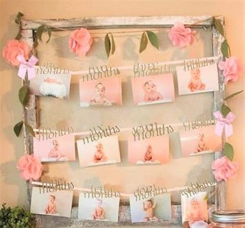 Amazon Com Jevenis Baby Shower Baby Girl Pink 1 12 Months Photo