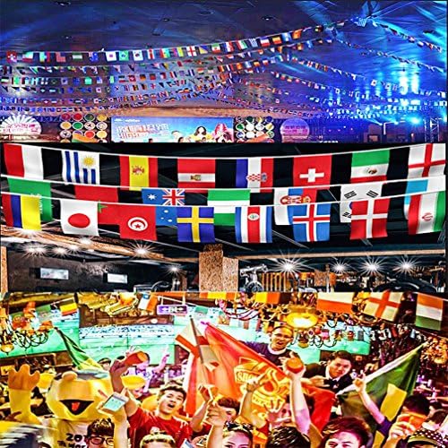 Make you perfect 2018 World Cup String Flag Banner Bunting,Russia World Cup Top 32 Teams Flags pennant banner,Soccer Decoration Banners for Fan Clubs,Restaurants, Sport Bars, Game Night