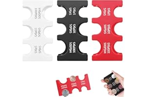 CAPIANT 3 PACK Coin Dispenser Hard Case, Portable Coin Storage, Rectangle JPY Coin Organiser and Dispenser, Plastic Coin Sorter Wallet with 6 Slots Collectors Coin Trays and Coin Boxes
