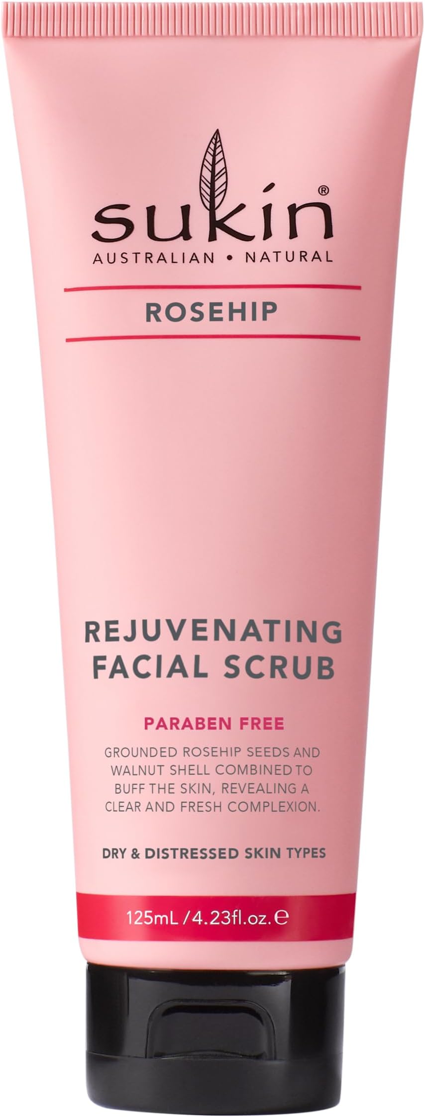 Sukin Rosehip Rejuvenating Facial Scrub 125ml Exfoliator Gentle Renew Skin