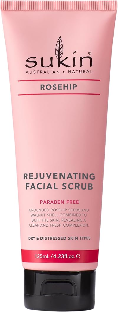 Sukin Rosehip Rejuvenating Facial Scrub 125ml Exfoliator Gentle Renew Skin