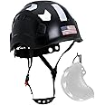 AOLAMEGS Construction Safety Hard Hat - ANSI Z89.1 Type Ι OSHA Approved Safety Helmets with Chin Straps Lightweight Reflective Vented ABS Hard Hats For Men Women Industrial Workwear 6-point Suspension