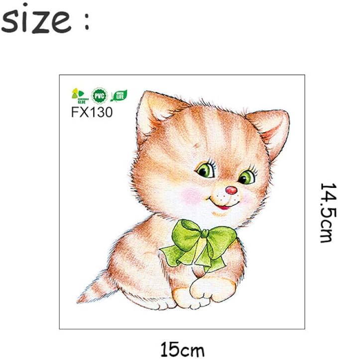 Pegatinas De Pared ，Lindo Gato Pintado A Mano Inodoro Kindergarten