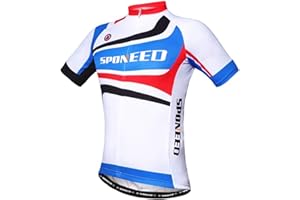 SPONEED Men Bike Jersey Short Sleeve Road Cycling Shirts Biking Tops Moisture Wicking