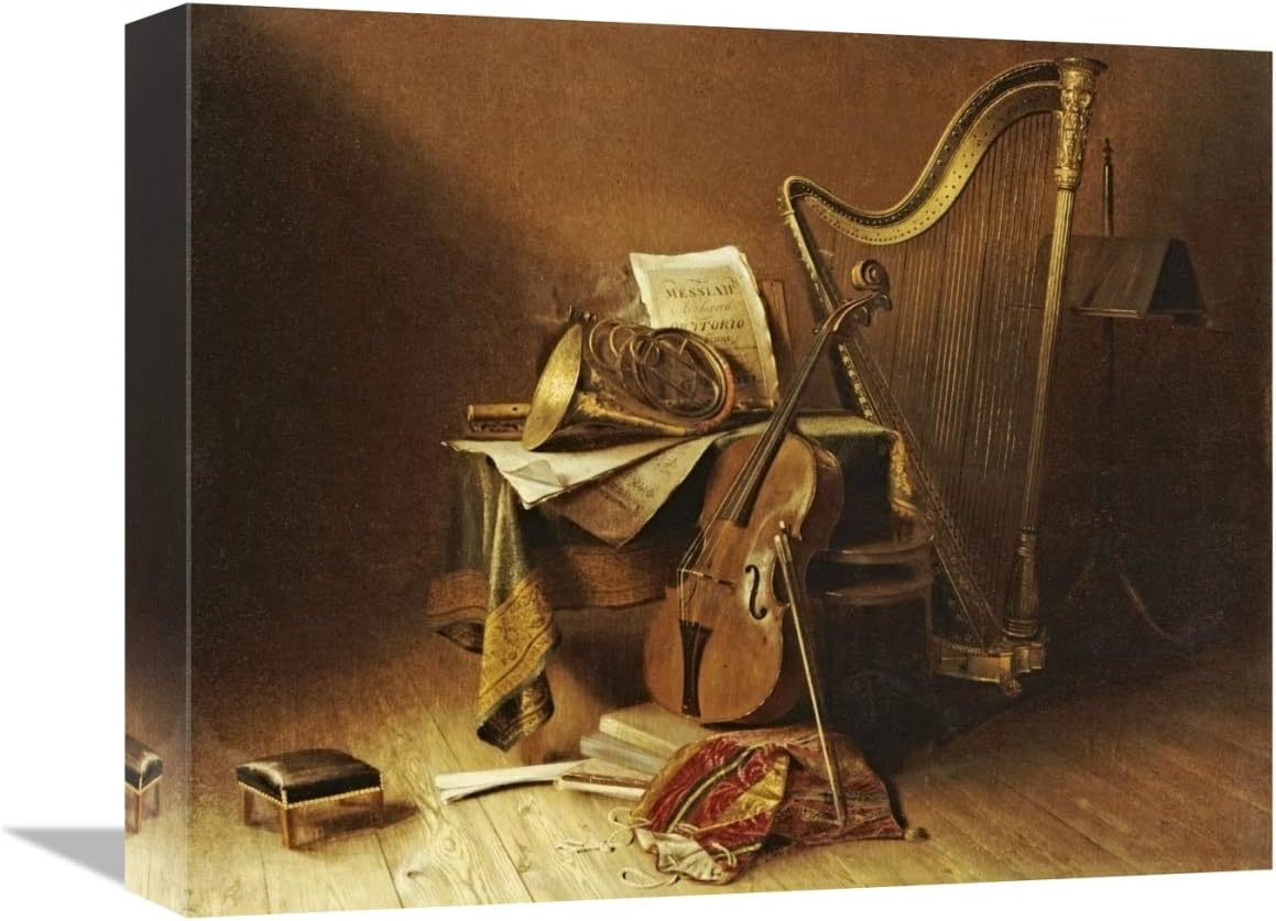 Still Life With Musical InstrumentsCanvas Art16"x12.912"
