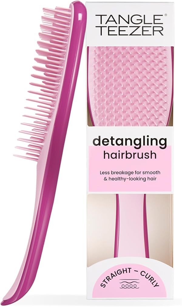 Tangle Teezer Ultimate Detangler Haarbürste – Für Nasses & Trockenes Haar – Entwirrungsbürste für Alle Haartypen – Zweistufige Borsten Reduzieren Haarbruch & Entfernen Knoten – Rote Himbeere