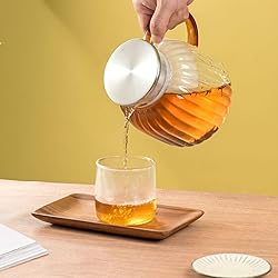 Wlasss Glass Pitcher,46.7 oz/1380 ml Glass Tea