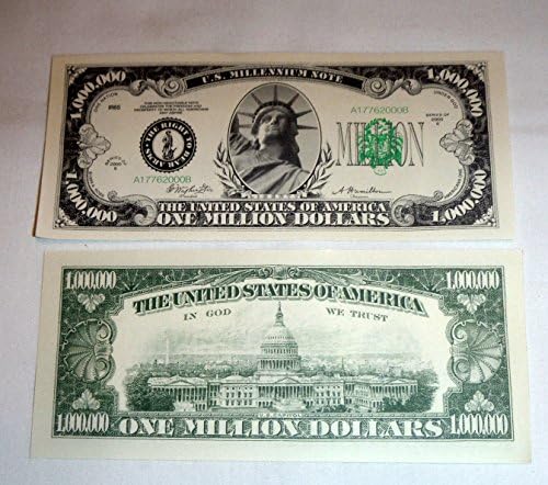 Amazon Com Traditional One Million Dollar Bill Single Toys Games