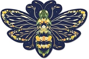 Lady Jayne Botanical Garden Bee, Die-Cut Note Cards, 20 Blank Cards (12957)