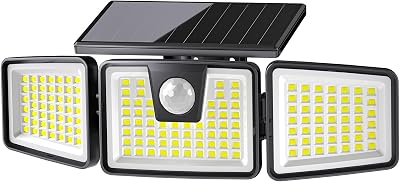 AIXPI 156LED Solar Security Light Outdoor Motion Sensor 270° IP65