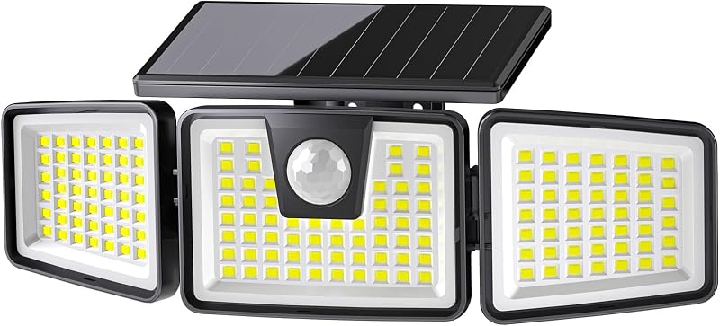 AIXPI 156LED Solar Security Light Outdoor Motion Sensor 270° IP65