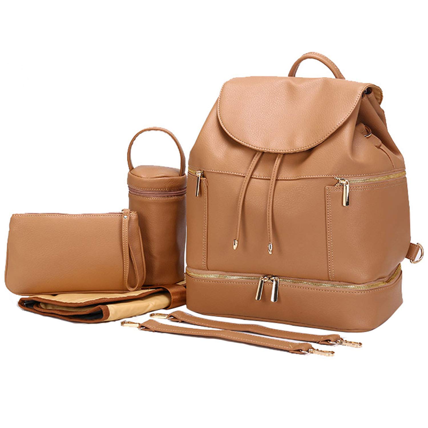 Amazon Khaki Baby Changing Bag Ezgo Khaki Upgrade Leather Baby