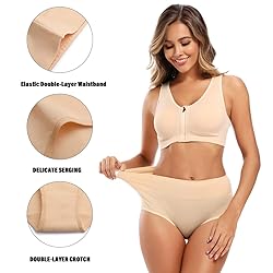 Molasus Women's Soft Cotton Underwear Briefs High