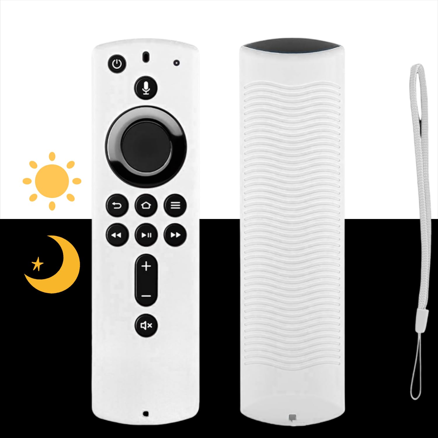 Remote Case/Cover for 4K, Protective Silicone Holder Lightweight [Anti Slip] ShockProof for 3rd Gen Glow in The Dark(Glow White)