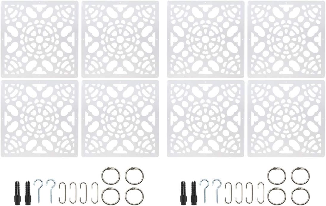 Uotyle Hanging Room Divider Screens Honeycomb Decor Room Division Panels for Decorating Living,Dining,Study and Sitting-room,Hotel,Bar(Style-2,Pack of 8)