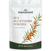 MamaRoot Sea Buckthorn Powder, Pure Fruit Powder, 3.53 oz (100 g) | Pure sea buckthorn fruit powder for smoothies, yogurt, juice, tea &amp; recipes
