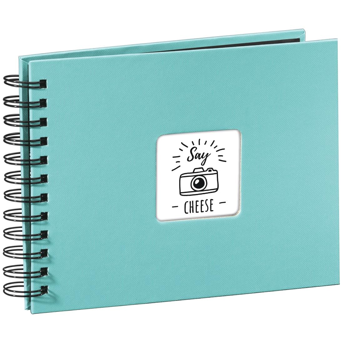 Hama 113673 Fine Art Spiralbound Photo Album, 24 x 17cm, Turquoise, 50 Black Pages