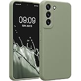 kwmobile Case Compatible with Samsung Galaxy S22 Case - Slim TPU Silicone Phone Cover - Soft Touch Finish - Gray Green