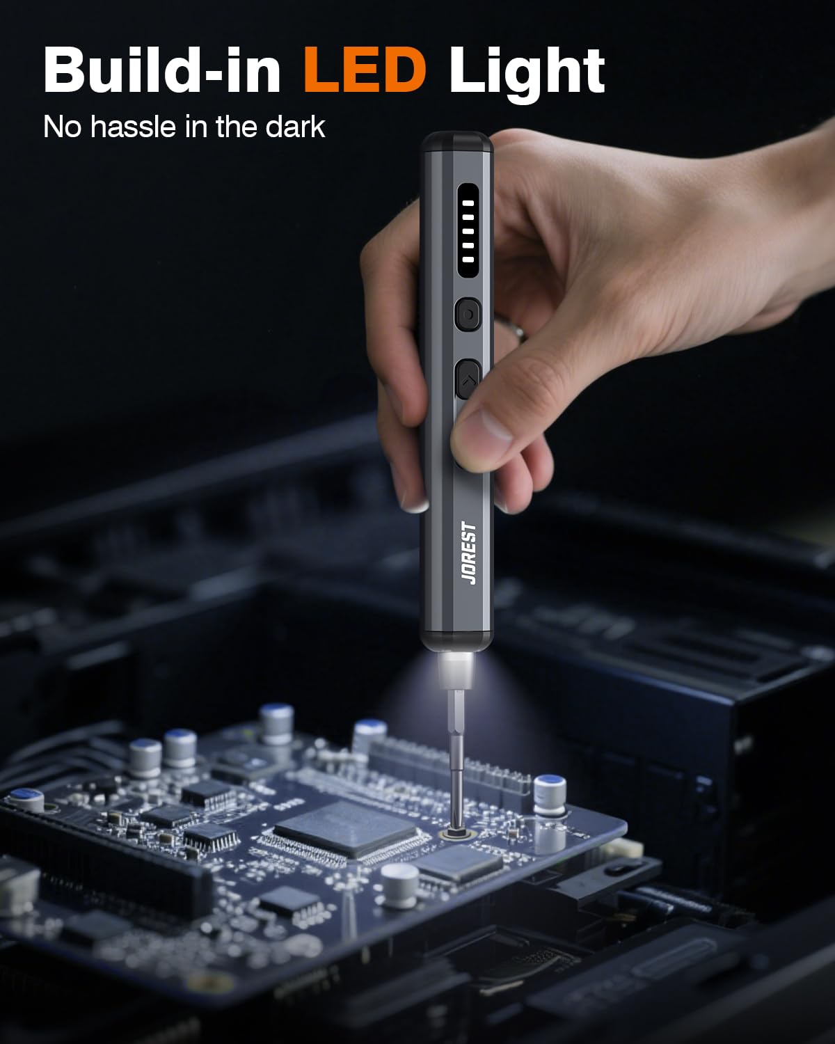 JOREST Mini Elektro Schraubendreher Set, 38 in 1Magnetische Präzisions Schraubendreher Kit, Reparatur-Werkzeugsatz für iPhones, Laptops, Drohnen; Geschenke für Männer;Geburtstagsgeschenk für den Vater 4