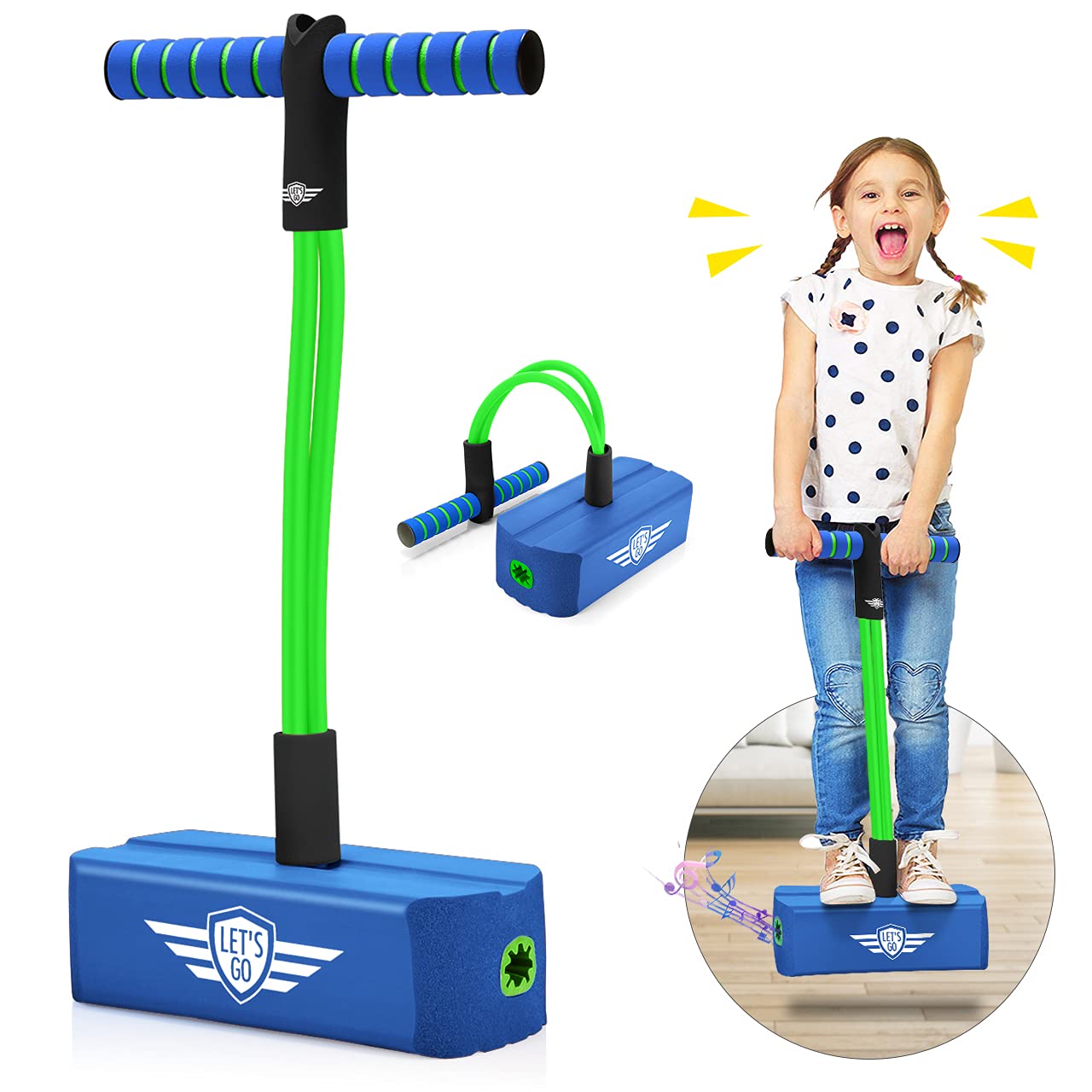 Toyzey Pogo Stick for Kids Garden Toys ββ Gifts for Kids (Green Blue) β image 1
