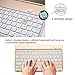 iPad Air 2 Keyboard Case, iEGrow F8S+ Slim Bluetooth Clamshell Keyboard Case with 7 Colors LED Backlit for iPad Air 2 Model A1566/A1567(Gold)