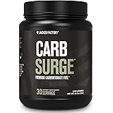 Jacked Factory Carb Surge - Premium Carbohydrate Powder with Carb10 Pea Starch & Cluster Dextrin for Fast-Acting Intra Workout Carbs & Increased Energy - 30 Servings, Unflavored