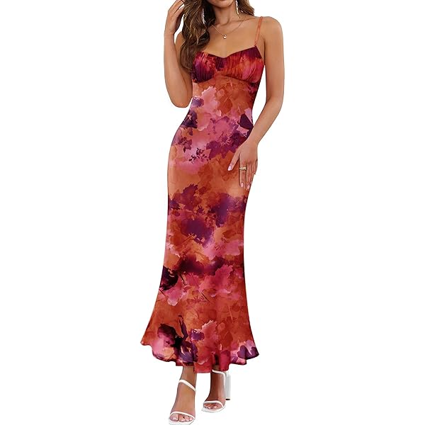 Amazon.com: CIDER Women's Summer Floral Maxi Dress Spaghetti Strap  Sleeveless Bodycon Ruched Mesh Dresses 2025 Trendy: Pale Green, XS :  Clothing, Shoes & Jewelry
