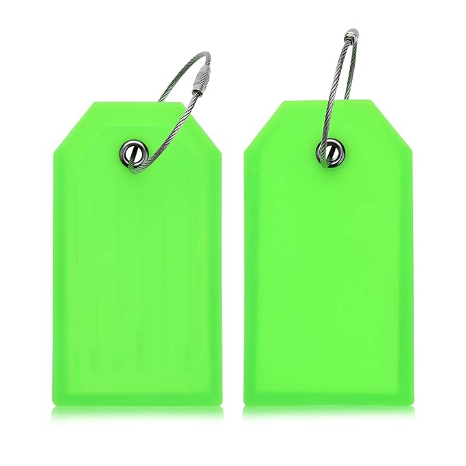 Yizhet 2 Stück Kofferanhänger Silikon Reise Zubehör Privacy Abdeckung, Grün