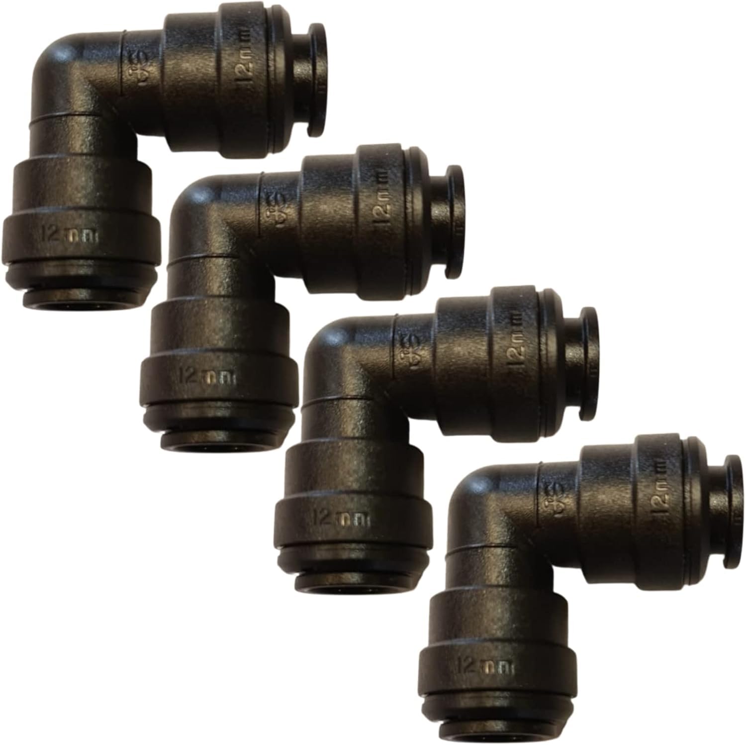 John Guest 12mm Equal Elbow Push Fit Pipe Water Fitting Connector **4 Pack**